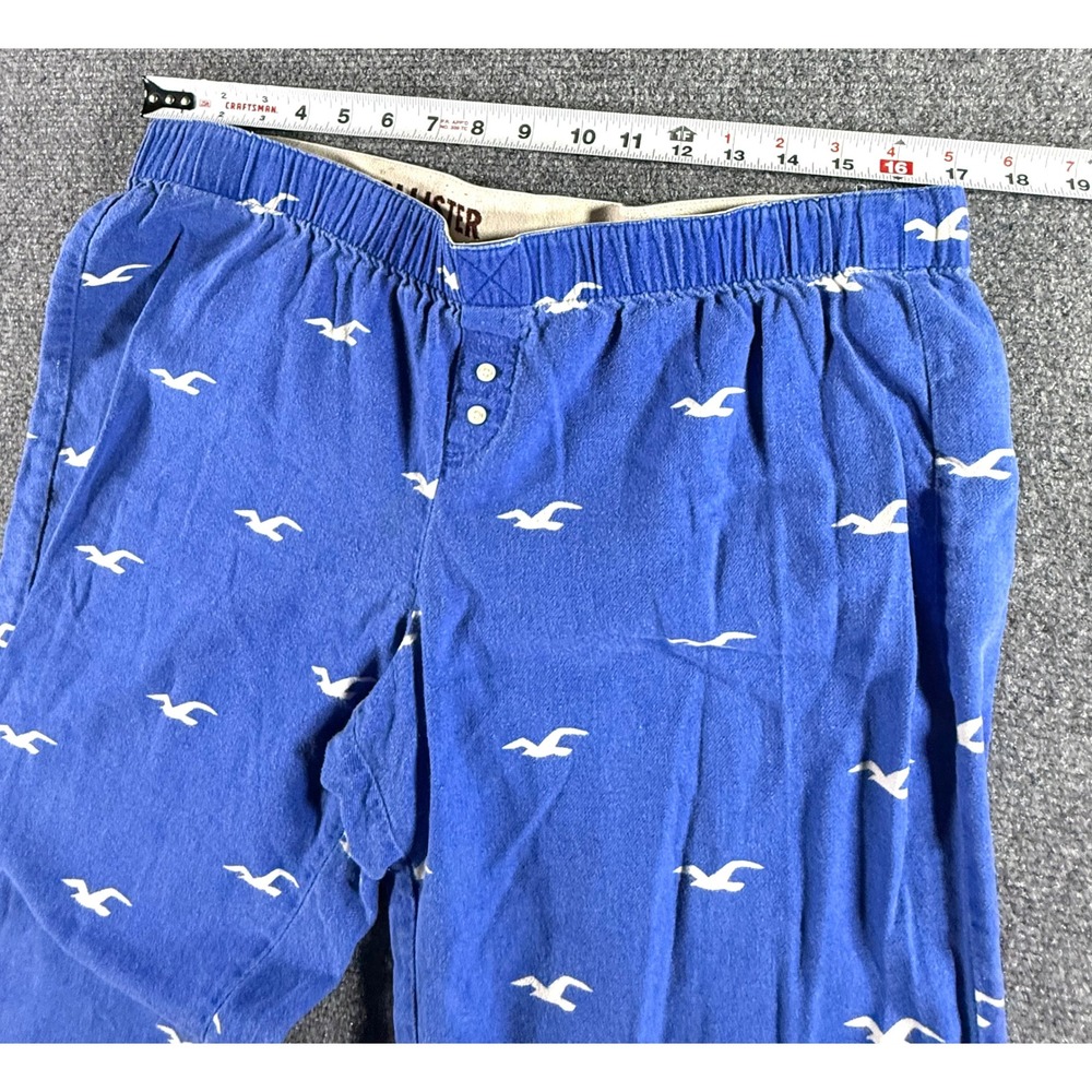Hollister Blue Seagull Logo Pajama Pants Sleep Bottoms Womens‎ Large L - Picture 5 of 5